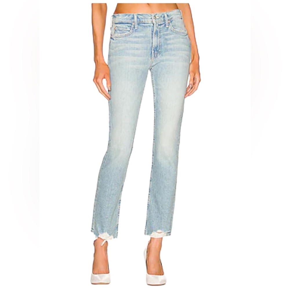 MOTHER the flirt fray jeans.  Size 26 and light denim wash.